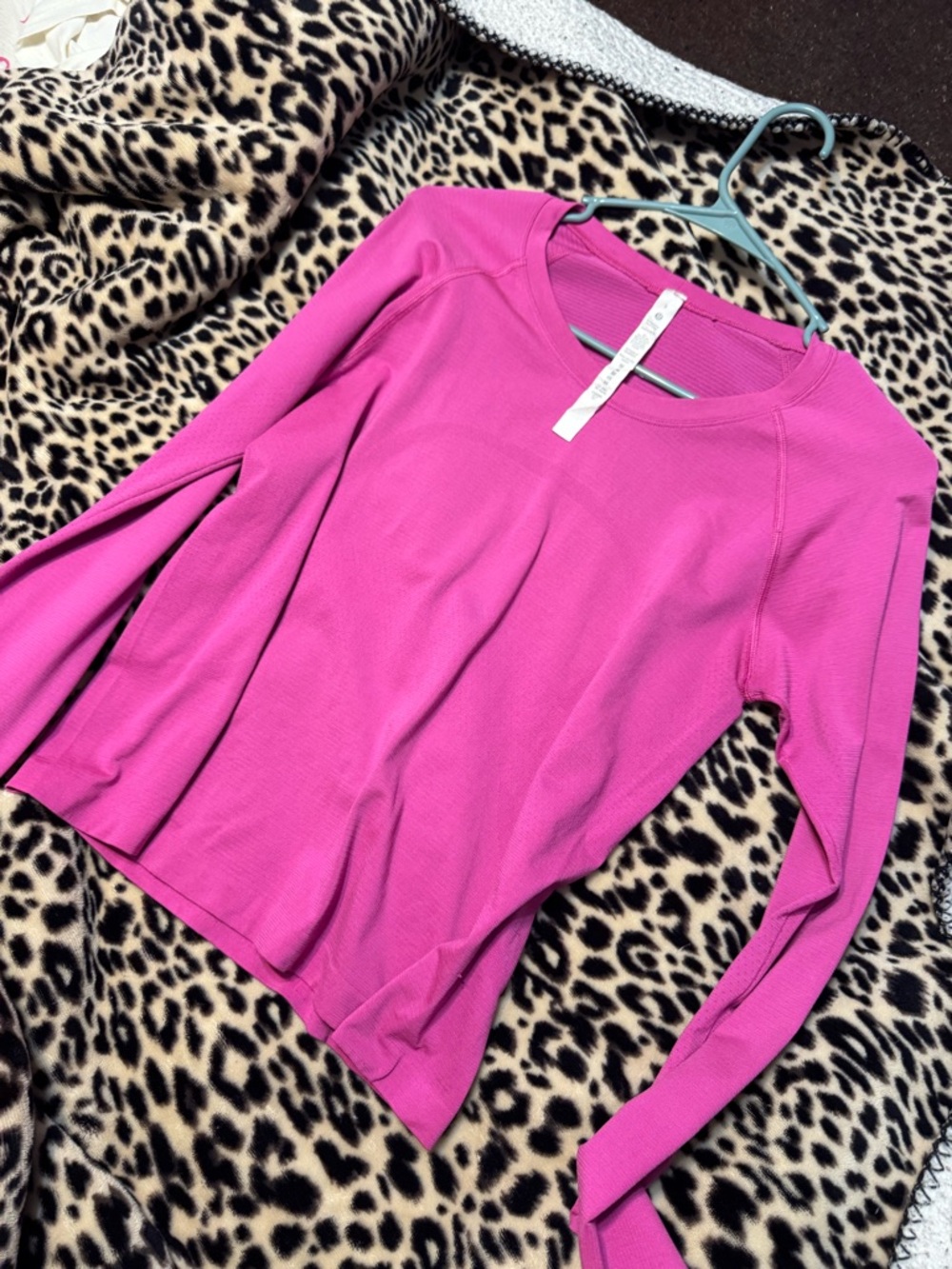 lululemon athletica Long-Sleeve Crew Top in Bright Pink